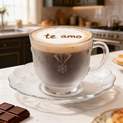 Imagem de Jogo Xícaras Café Com Pires Chá 12 Peças Vidro Incolor 220ml Transparente