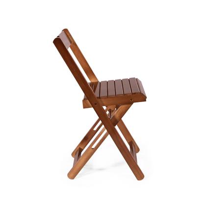 Imagem de Jogos Conjuntos Mesa Bar Dobrável Madeira 70x70 Com 4 Cad.  Imbuia - Móveis Britz