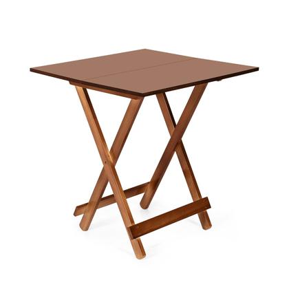 Imagem de Jogos Conjuntos Mesa Bar Dobrável Madeira 70x70 Com 4 Cad.  Imbuia - Móveis Britz