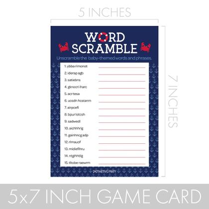 Imagem de Jogos de chá de bebê DISTINCTIVS Ahoy It's a Boy Nautical