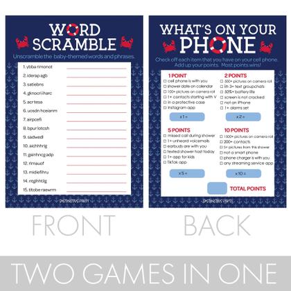 Imagem de Jogos de chá de bebê DISTINCTIVS Ahoy It's a Boy Nautical