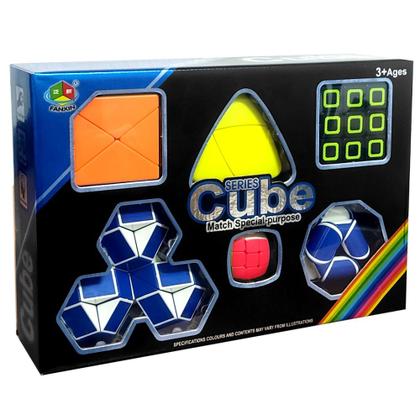 Imagem de Jogos de Raciocínio Cubo Mágico Snake Cube kit com 6 desafios diferentes