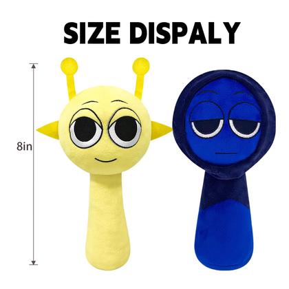 Imagem de Jogos de terror Sprunki de pelúcia para crianças adultas azul+amarelo