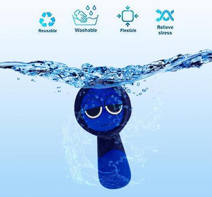 Imagem de Jogos de terror Sprunki de pelúcia para crianças adultas azul+amarelo