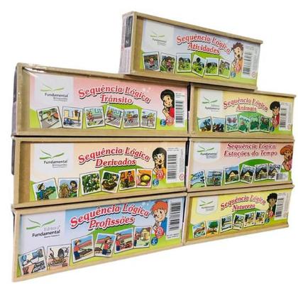 Imagem de Jogos Educativos Conjunto 7 Sequência Lógicas P/ Raciocínio