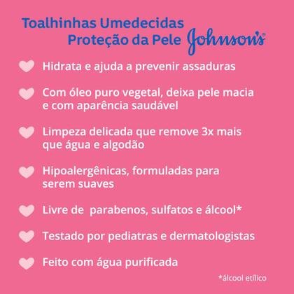 Imagem de Johnson's Baby Toalhinhas Extra Cuidado c/ 48