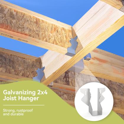 Imagem de Joist Hanger Youyikoo LU24, calibre 20, galvanizado, 2x4, pacote com 20