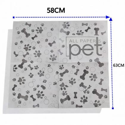 Imagem de Jornal para Pet 62x58 cm Kit 300 Folhas Tapete Higiênico Pet Absorvente