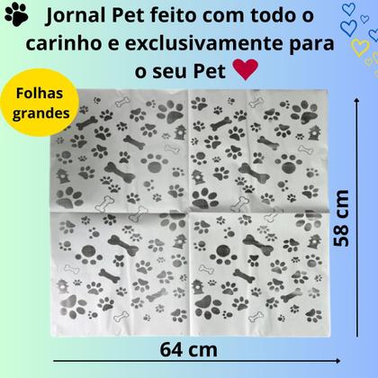Imagem de Jornal Pet 200 Folhas Grandes Higiênico Papel Limpo Cachorro