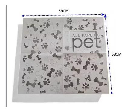 Imagem de Jornal Pet Limpo Higiênico Biodegradável Kit C/ 200 Fls Branco