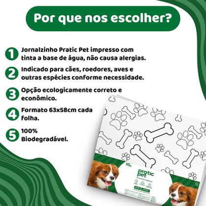 Imagem de Jornalzinho Higiênico, Pratic pet, 63x58 Tamanho, para seu Pet, Petmais