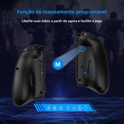 Imagem de Joy-pad Sem Fio com Luz RGB de 8 Cores - Compatível com Nintendo Switch OLED - Programável com Giroscópio e Turbo