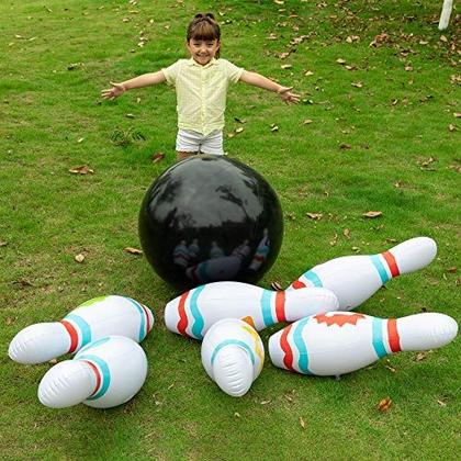 Imagem de Joyin Gigante Boliche Inflável Conjunto para Crianças e Adultos Festa de Reunião, Eventos do Dia do Jogo, Festa Interior e Ao Ar Livre, Festas de Aniversário, Festas de Escritório