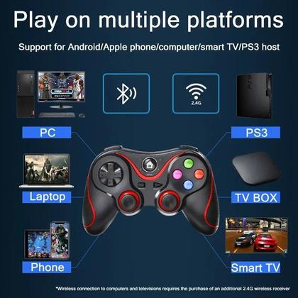 Imagem de Joystick Gamepad Wireless Compatível para Android/IOS/P3/P4/PC/TV