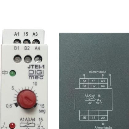 Imagem de Jtei-1 rele tempo 15 simpulso e retardo na energização 24vc digimec