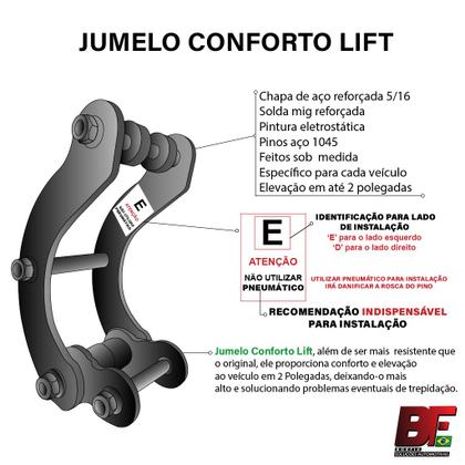Imagem de Jumelo De Conforto Elevar 2 Polegadas Ranger 2013/2022