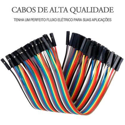 Imagem de Jumpers Fêmea x Fêmea De 20cm Para Arduino Ou Pic 40 Unidade
