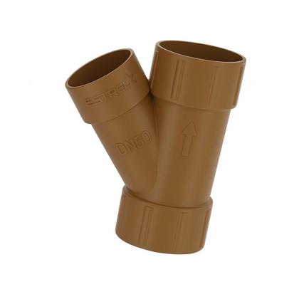 Imagem de Junção Soldável Pvc 50mm Tubo Bolsa 1.1/2 Marrom Estrela