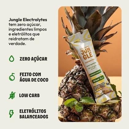 Imagem de Jungle Electrolytes Abacaxi e Hortelã Plant Power 5g 14 Unid Sabor:Abacaxi e Hortelã