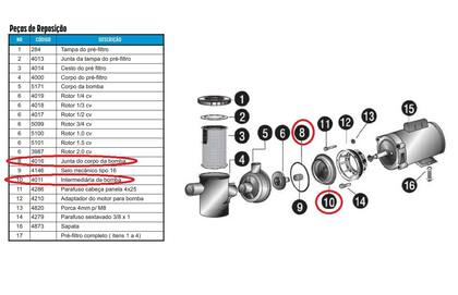 Imagem de Junta Borracha Vedacao (bracket) Bomba Piscina Hidrasul
