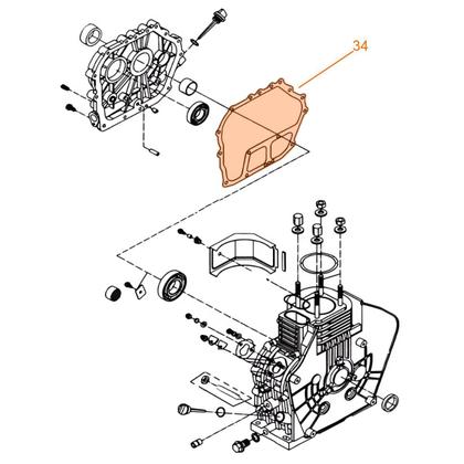 Imagem de Junta Carter Motocultivador TF545 Motobomba W100D Husqvarna