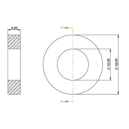 Imagem de Junta de Borracha p/ Bico 19,0x10,0x4mm M217/1 - 50 peças