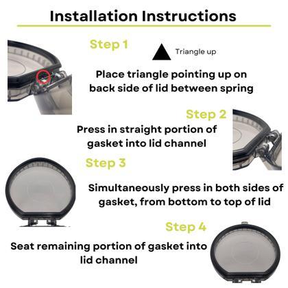 Imagem de Junta de reposição para tampa de lixeira Ryobi 18V Stick Vacuum