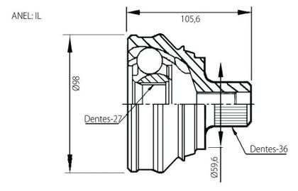 Imagem de Junta Homocinetica Chevrolet Cobalt 1.4 2012 2013 2014 2015