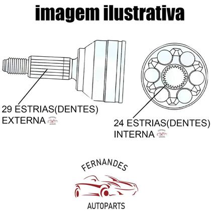 Imagem de Junta Homocinetica Nissan Sentra 2.0 16V 12 29X24