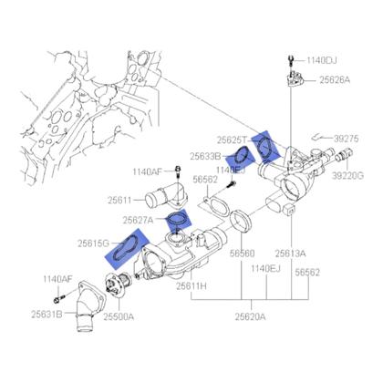 Imagem de Juntas Cavalete de agua Azera 3.3 Kit Hyundai kia Original