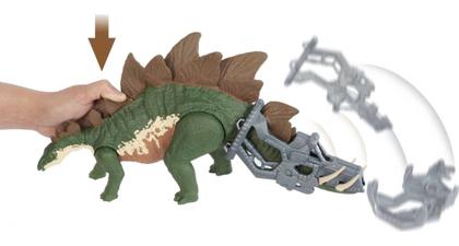 Imagem de Jurassic World Mega Destroyers Stegosaurus Camp Cretáceo Figura dinossauro com articulações móveis, escultura realista & recurso de ataque avançado, breakout feature herbivore, crianças 4 anos e up