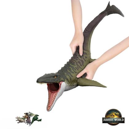 Imagem de Jurassic World Rebirth Super Colossal Mosasaurus 91cm Mattel