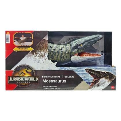 Imagem de Jurassic World Rebirth Super Colossal Mosasaurus 91cm Mattel