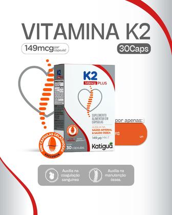 Imagem de K2 149mcg plus 30 gelcaps katigua