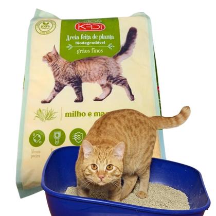 Imagem de Kadi Areia Sanitária 4kg Grãos Finos Biodegradável Gatos