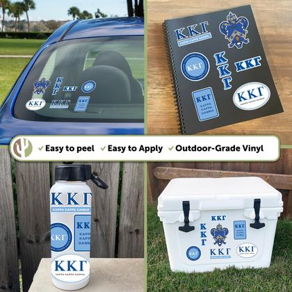 Imagem de Kappa Kappa Gamma Standard Sticker Sheet Decal Laptop Water Bottle Car kkg (Folha Completa - Padrão)