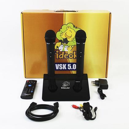Imagem de Karaokê Videokê Vsk 5.0 C/11.999 Canções 2 Microfone S/ Fio