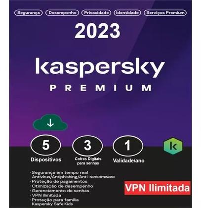 Imagem de Kaspersky Antivírus Premium  5 Dispositivos 1 Ano  Digital para Download