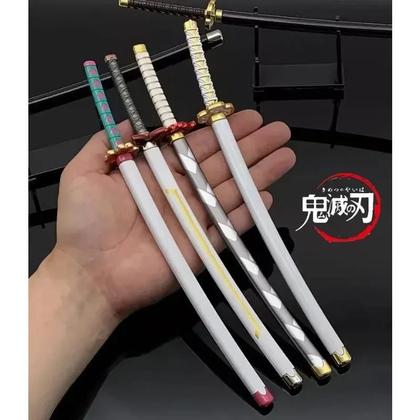 Imagem de Katana Demon Slayer Tanjirou - Espada de Metal 25cm - Brinquedo Anime para Cosplay