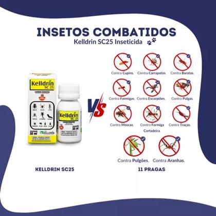 Imagem de Kelldrin Sc 25 Kit 3 unidades Mata Baratas, Aranhas, Escorpiões
