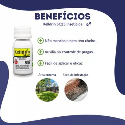 Imagem de Kelldrin Sc 25 Kit 3 unidades Mata Baratas, Aranhas, Escorpiões