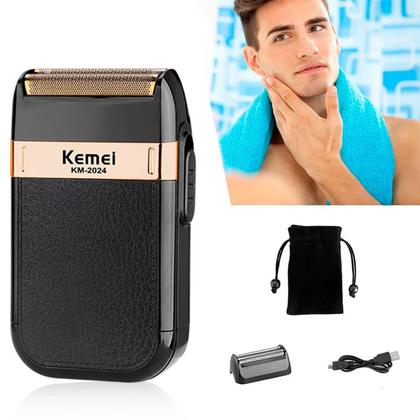 Imagem de Kemei Barbeador 2024  Preto 100v/240v