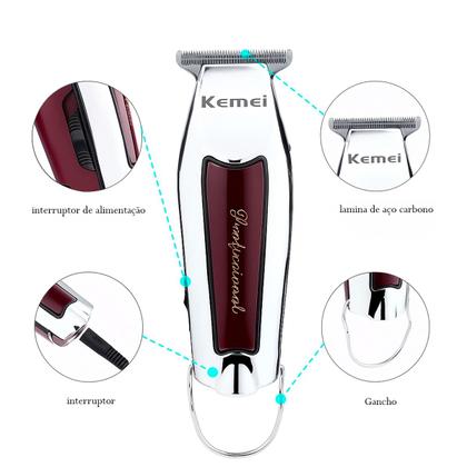 Imagem de Kemei Cortador USB Profissional Para Cabelos
