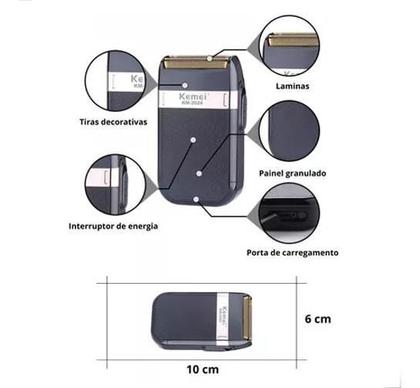 Imagem de Kemei KM-2024: A Escolha Profissional para um Barbear de Qualidade