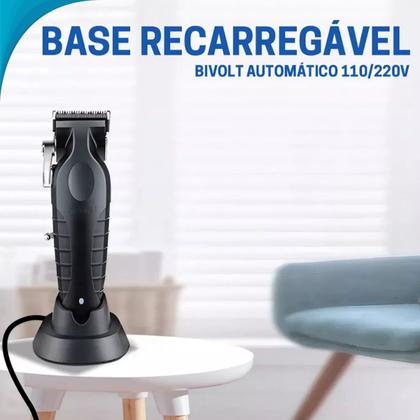 Imagem de Kemei KM2296: Máquina Elétrica de Corte de Cabelo e Barba Sem Fio e Prático Original