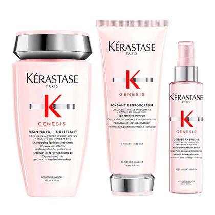 Imagem de Kérastase Genesis Kit - Shampoo Antiqueda + Condicionador + Protetor Térmico