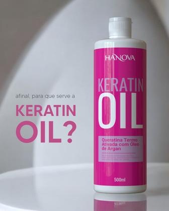 Imagem de Keratina Termo Ativada Hanova 500ml Com proteção Térmica e Argan