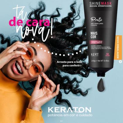 Imagem de Keraton Shine Mask Máscara Intensificadora Preto Azulado 240g