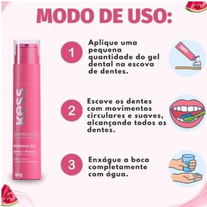 Imagem de Kess - Gel Dental Whitelicious Melancia Ice - 60g