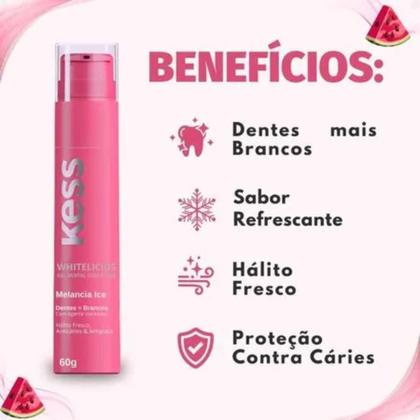 Imagem de Kess - Gel Dental Whitelicious Melancia Ice - 60g